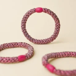Haargummi KKNEKKI - rosenholz rot glitter