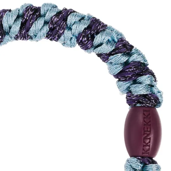 Haargummi KKNEKKI - seablue dark purple glitter gestreift