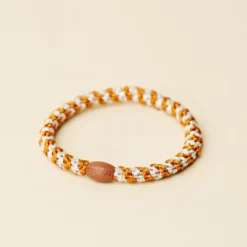 Haargummi KKNEKKI Slim - terracotta elfenbein glitter