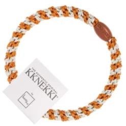 Haargummi KKNEKKI Slim - terracotta elfenbein glitter