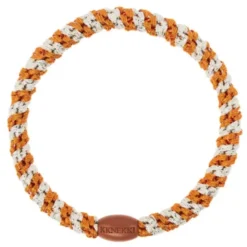 Haargummi KKNEKKI Slim - terracotta elfenbein glitter