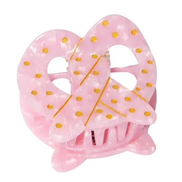 Haarklammer Brezel rosa