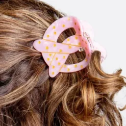 Haarklammer Brezel rosa