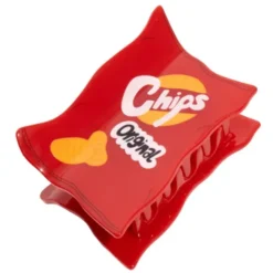 Haarklammer Chipstüte – großer Haarclip 8 cm aus Kunststoff