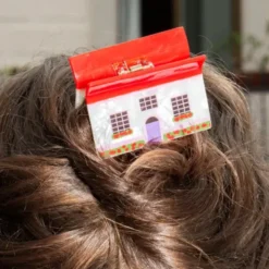 Haarklammer Haus – großer Haarclip mit Hausmotiv aus Kunststoff 7 cm