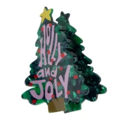 Haarklammer Weihnachtsbaum Holly and Joly – großer Haarclip 8 cm aus Kunststoff