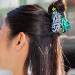 Haarklammer Weihnachtsbaum Holly and Joly – großer Haarclip 8 cm aus Kunststoff