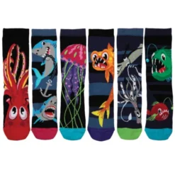 Hai Geschenkbox SOCKS OF THE DEEP - 6 Fisch Socken - Gr. 30 1/2 - 38 1/2