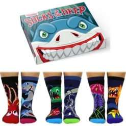 Hai Geschenkbox SOCKS OF THE DEEP - 6 Fisch Socken - Gr. 30 1/2 - 38 1/2