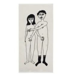 Handtuch Baumwoll-Frottee "naked couple" 140 x 70 cm
