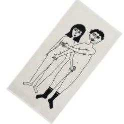 Handtuch Baumwoll-Frottee "naked couple" 140 x 70 cm