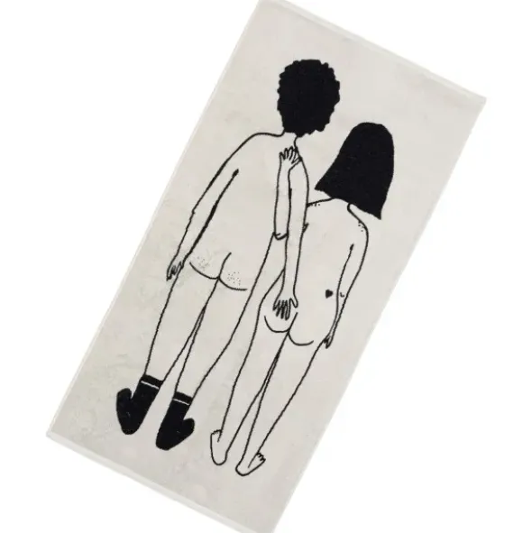 Handtuch Baumwoll-Frottee "naked couple back" 140 x 70 cm