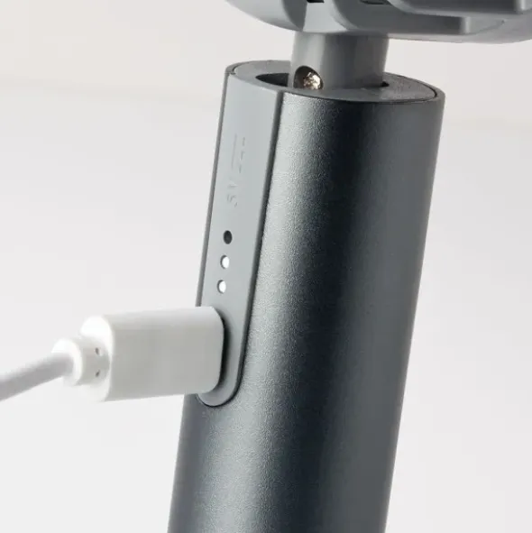 Handventilator FLOW - Akku Ventilator mit Standfuß, graphit-mint