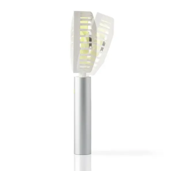 Handventilator FLOW - Akku Ventilator mit Standfuß, silber-lime
