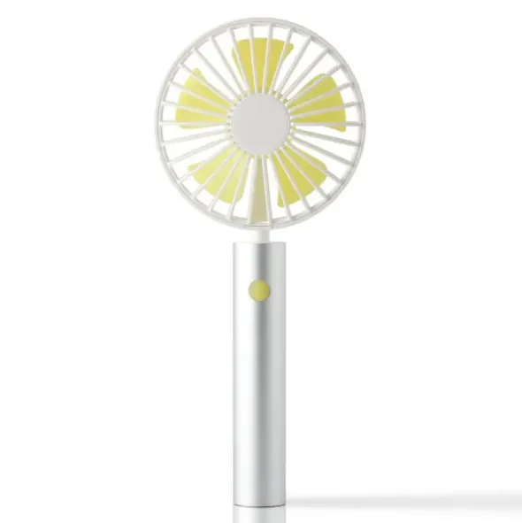 Handventilator FLOW - Akku Ventilator mit Standfuß, silber-lime