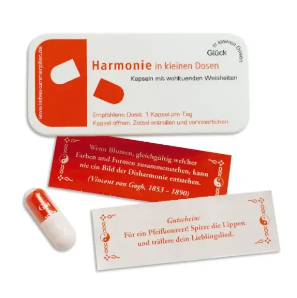 Harmonie in kleinen Dosen - 7 Pillen mit Botschaften