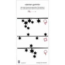 Haushaltsgummis 3er Set STERNE - Motiv-Gummi aus recycelten Fahrradschlauch