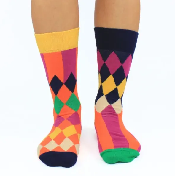 Herrensocken HARRY bunte Rauten - Socken Gr. 39-46
