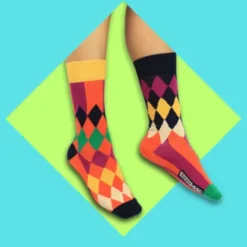 Herrensocken HARRY bunte Rauten - Socken Gr. 39-46