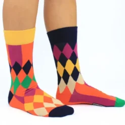 Herrensocken HARRY bunte Rauten - Socken Gr. 39-46