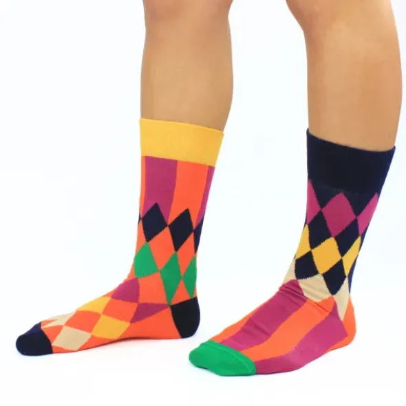 Herrensocken HARRY bunte Rauten - Socken Gr. 39-46