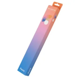Holzfächer 34,5 cm bunt - Handfächer mit Textilbespannung & Trageschlaufe