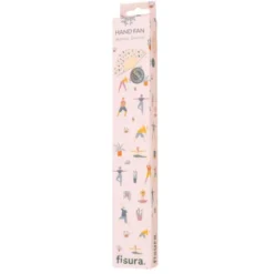 Holzfächer 42 cm Yoga - Handfächer mit Textilbespannung & Trageschlaufe