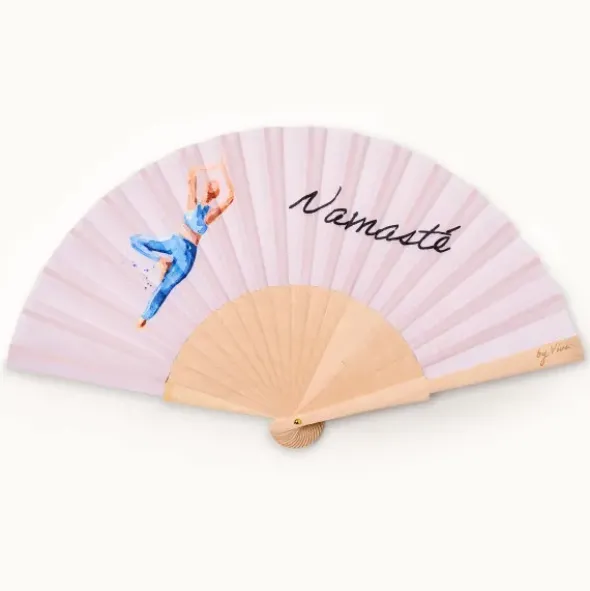 Holzfächer Seide - Handfächer Namaste
