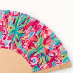 Holzfächer Seide - Handfächer Tropical bunt