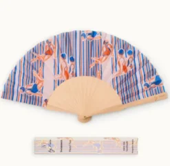 Holzfächer Seide - Swimmer