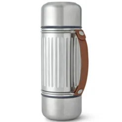 Isolierflasche Duo mit 2 Bechern 1,0 l Edelstahl