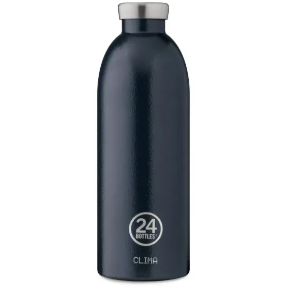 Isolierflasche 850 ml CLIMA – doppelwandige Trinkflasche aus Edelstahl dunkelblau
