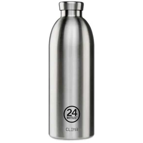 Isolierflasche 850 ml CLIMA – doppelwandige Trinkflasche aus Edelstahl silber