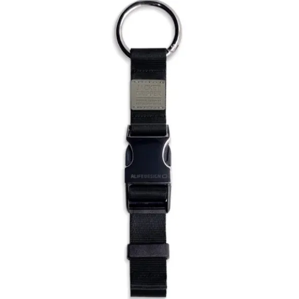 Jackenhalter mit Clip für Tasche oder Rucksack schwarz