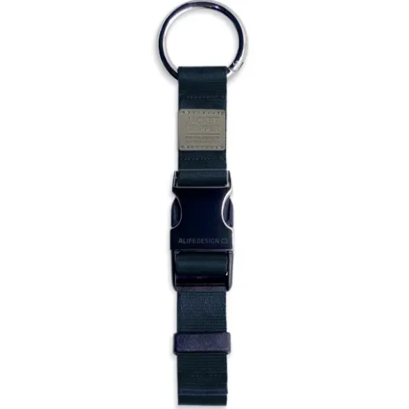 Jackenhalter mit Clip für Tasche oder Rucksack dunkelblau