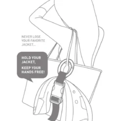Jackenhalter mit Clip für Tasche oder Rucksack grün