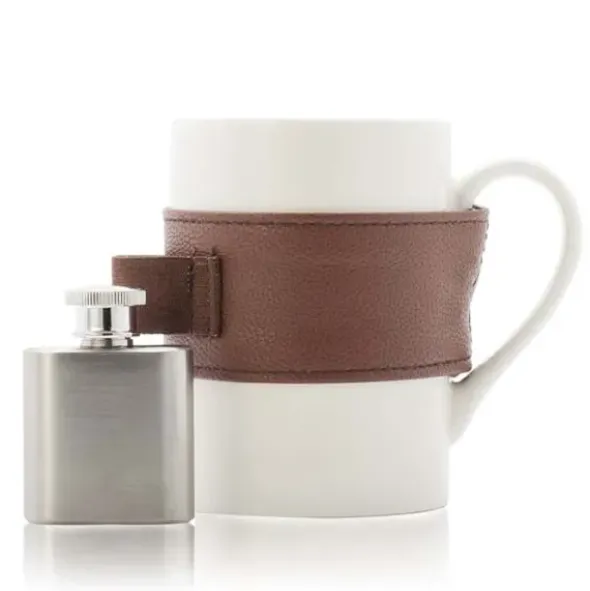 Kaffee mit Schuss - Tasse mit Flachmann