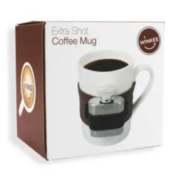 Kaffee mit Schuss - Tasse mit Flachmann