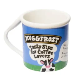 Kaffeetasse „MUG & FROST“ – Spruchtasse aus Keramik mit Kuh-Motiv
