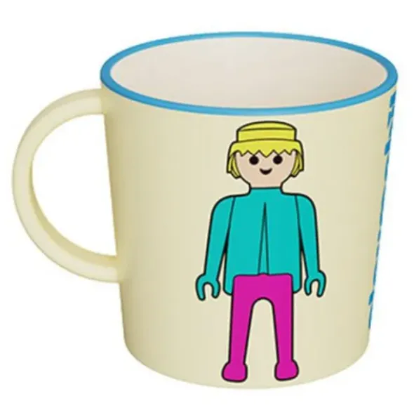 Kaffeetasse Playmobil weiß FLUO