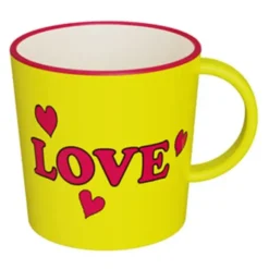Kaffeetasse Snoopy LOVE - Peanuts Tasse gelb mit Herzen
