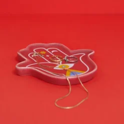 Keramik Räucherstäbchenhalter - Lucky Hand, rot