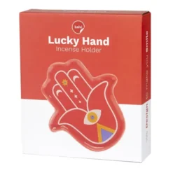 Keramik Räucherstäbchenhalter - Lucky Hand, rot