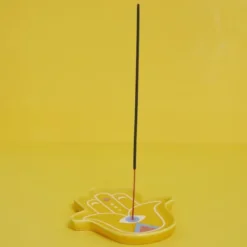 Keramik Räucherstäbchenhalter - Lucky Hand, gelb