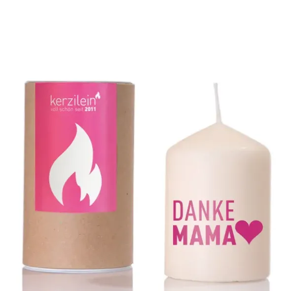 Kerze - Danke Mama, pink
