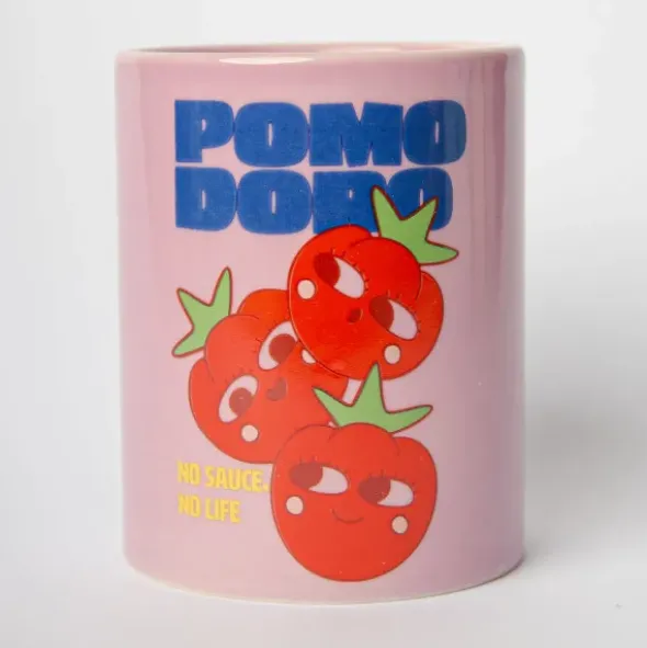Kerze im Keramik Becher POMODORO – wiederverwendbar für Küchenutensilien