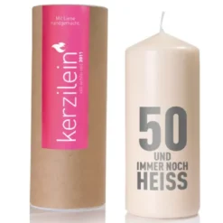 Kerze - 50 und immer noch heiß, grau