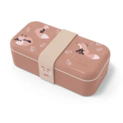 Kinder Lunchbox Fuchsmotiv rosa 500ml mit Fächern