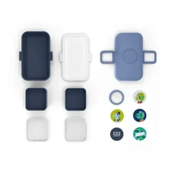 Kinder Lunchbox MB TRESOR blau – inklusive 2 Snackboxen