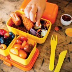 Kinder Lunchbox MB TRESOR blau – inklusive 2 Snackboxen
